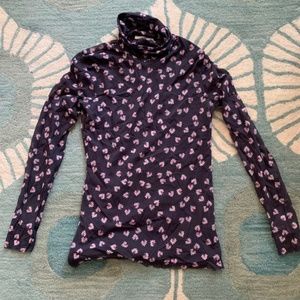 Ganni Floral Mesh Print Turtleneck Size Large